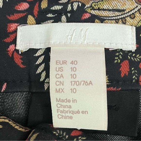 NWOT H&M Black Floral Women's Pants - Picture 9 of 13